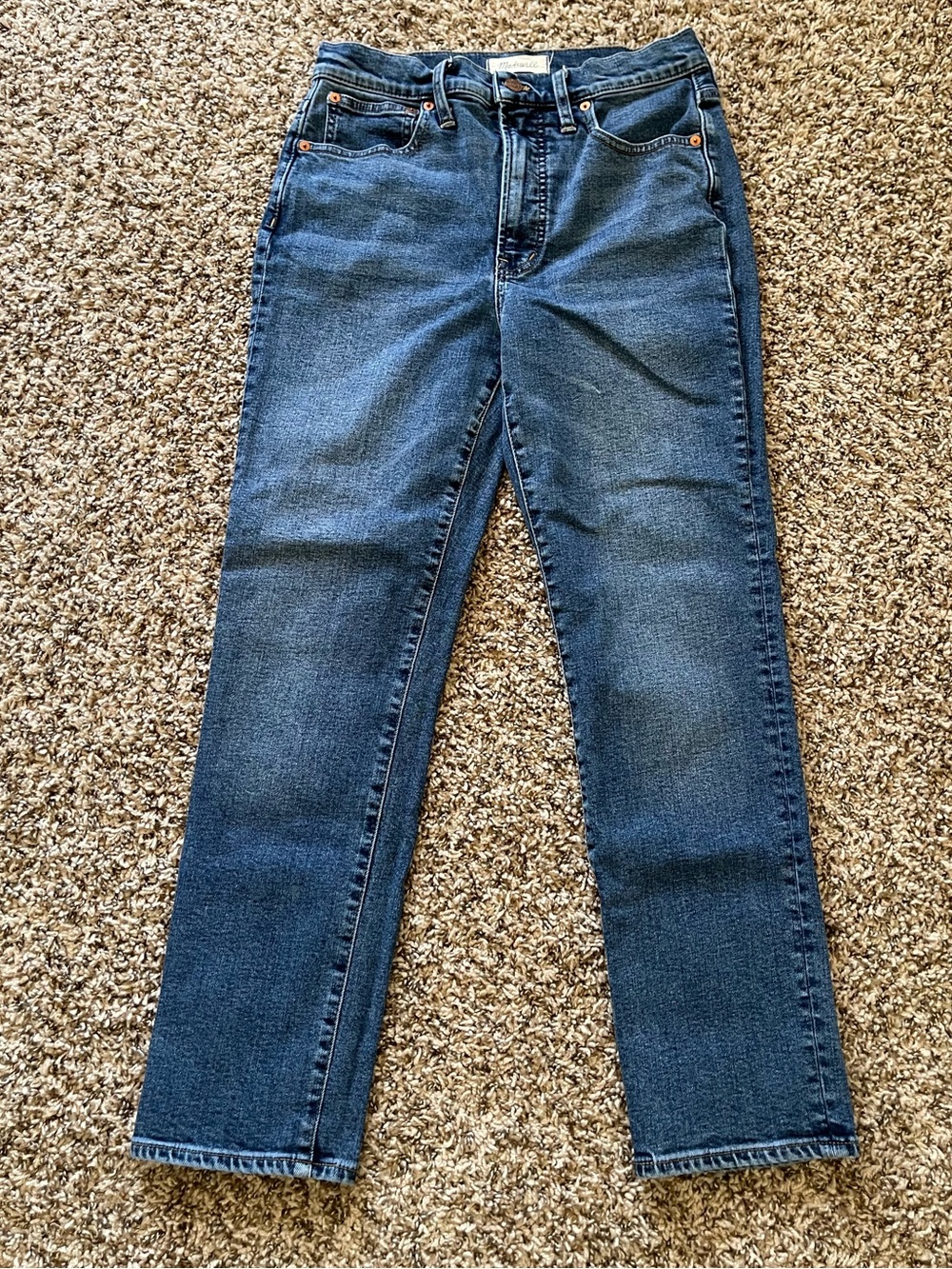 Madewell The Perfect Vintage Jeans Size 27 High Rise Straight Leg Medium Wash